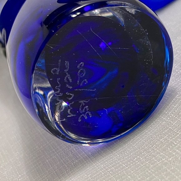 Formia Vetri Di Cobalt Blue & Clear Murano Glass Asian Fiqurines - Picture 4 of 16